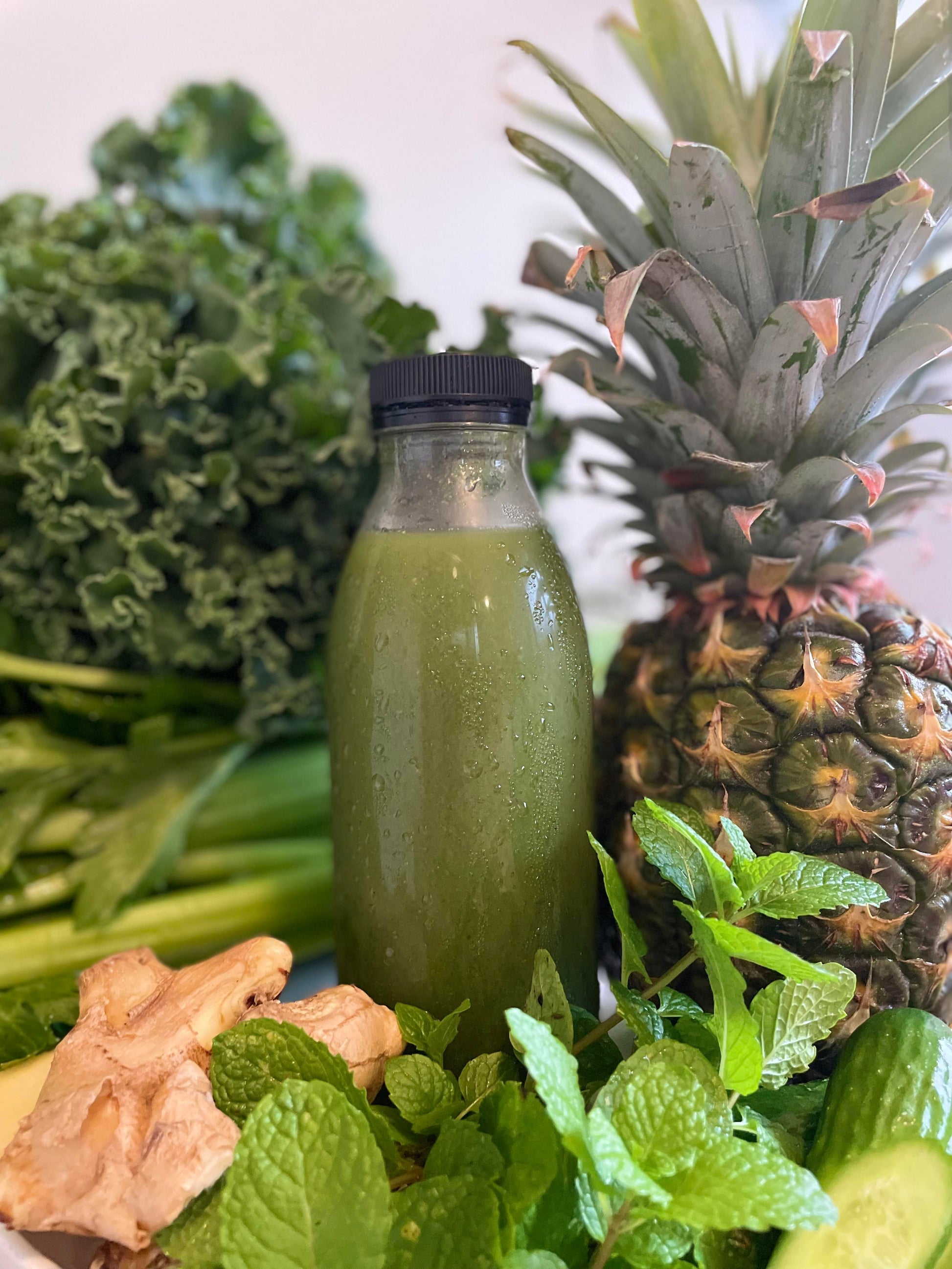 cold pressed juice cleanse celery cucumber kale ginger mint pineapplejuice cleanse coastal berry central coast nsw