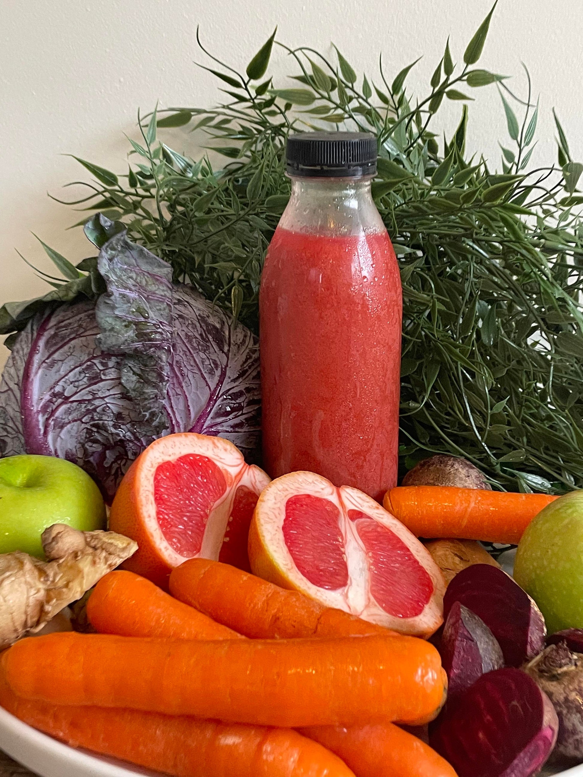 cold pressed juice cleanse carrot apple grapefruit beetroot ginger  juice cleanse coastal berry central coast nsw