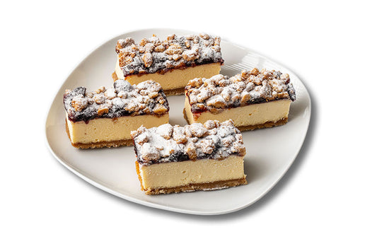 Cherry Crumble Cheesecake Slice